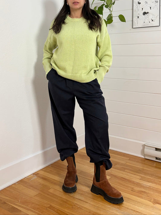 Pantalon en flanelle de laine Maxmara Weekend, taille XL