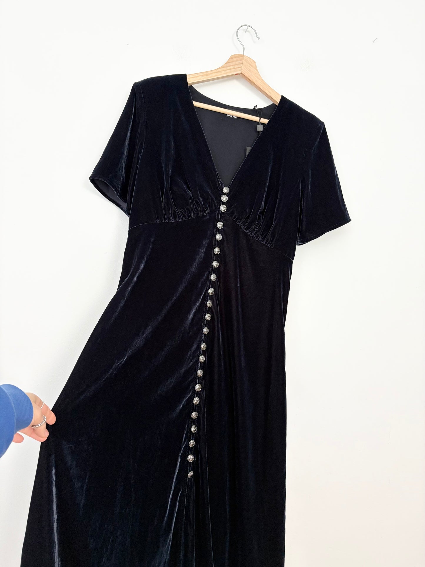 The Kooples velvet midi dress M/L