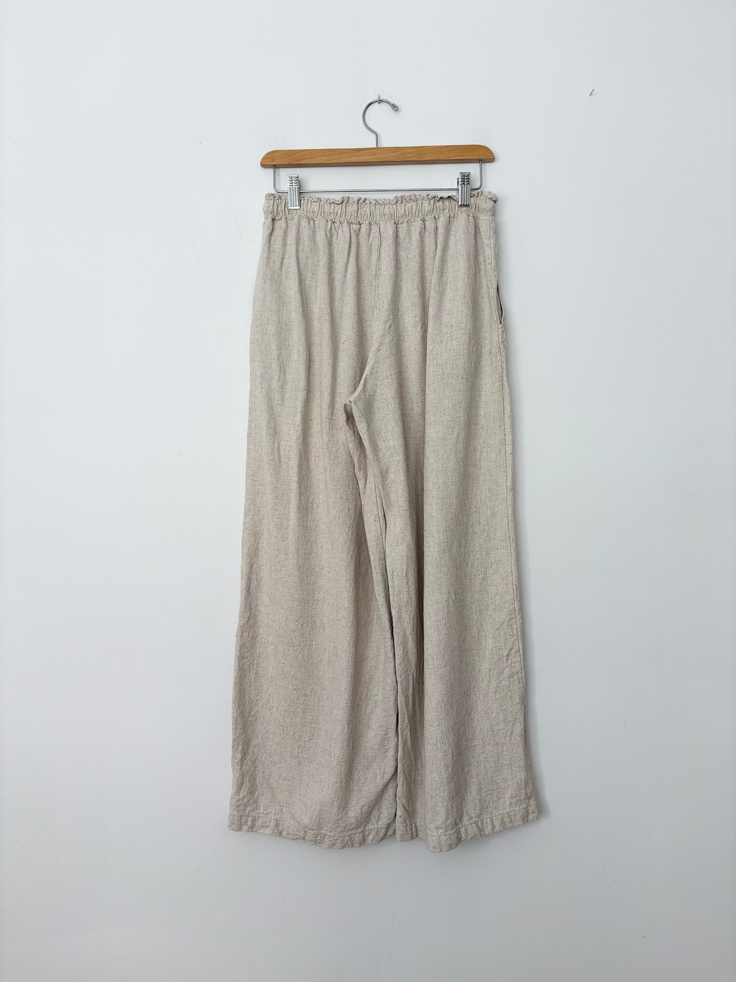N.L.T Cove Linen blend wide leg pants Medium