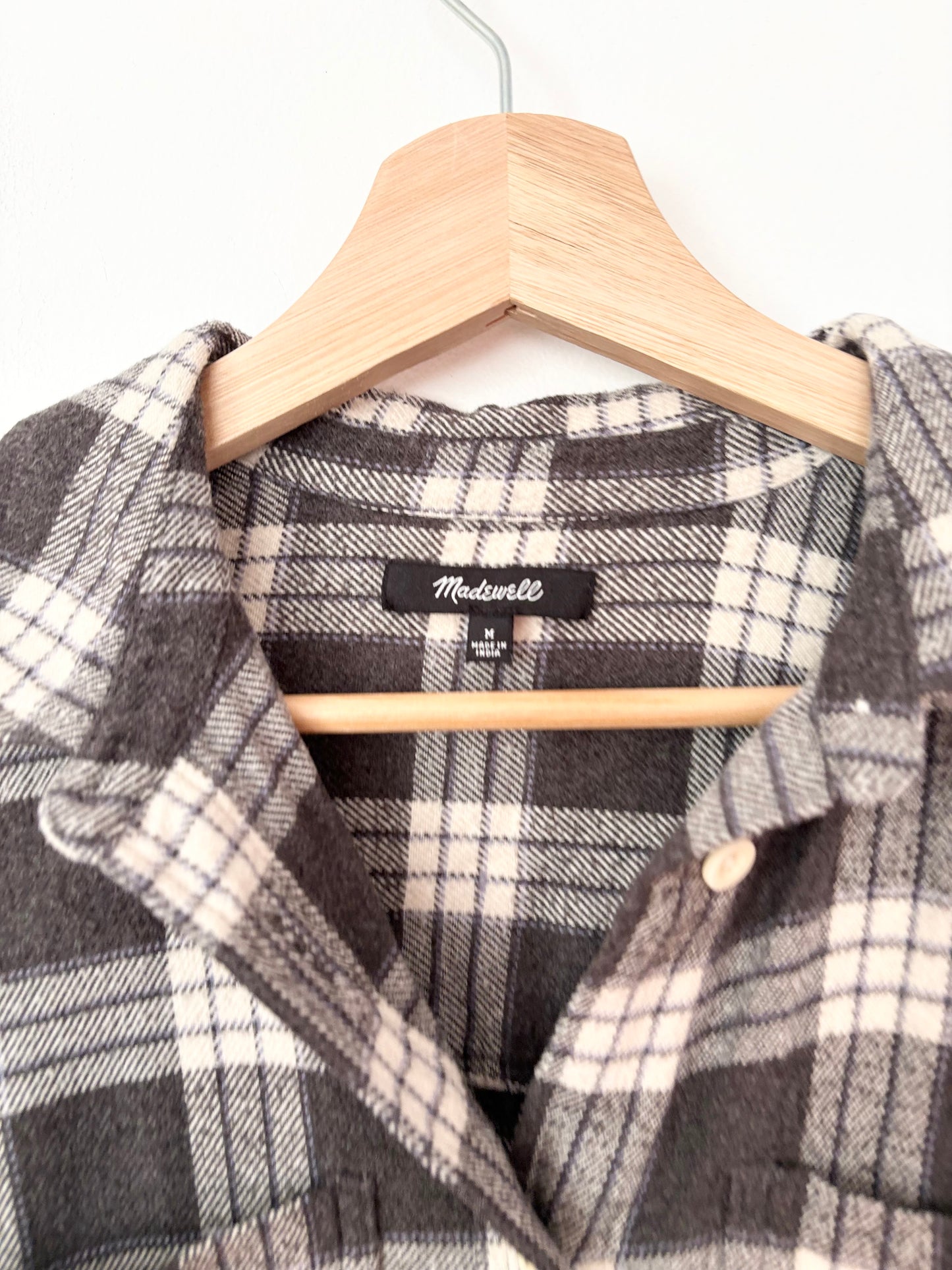 Madewell Oversized Ex-Boyfriend Swing Shirt in Pinella Plaid Medium
