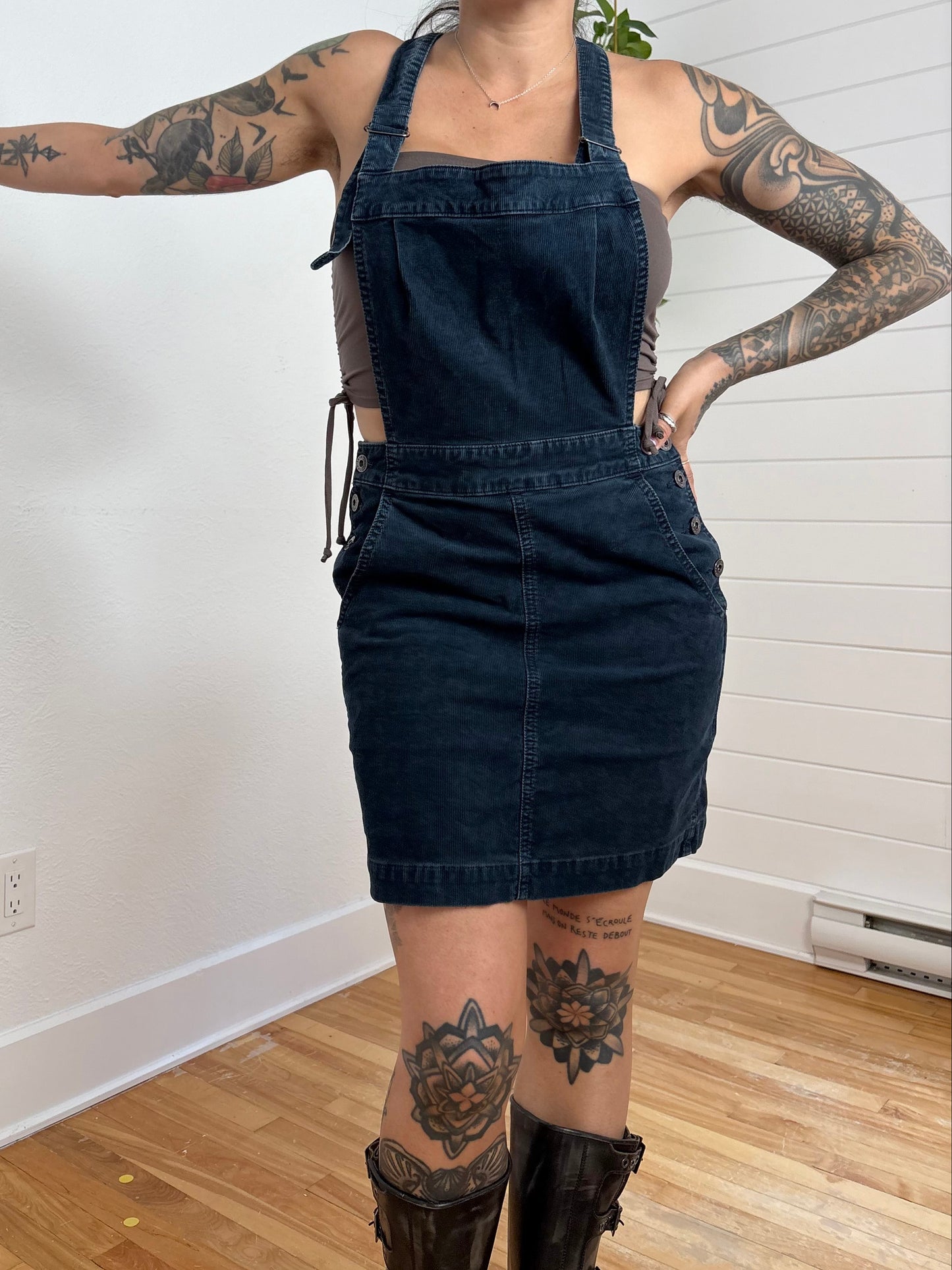Robe salopette en velours côtelé Adriano Goldschmied, taille M