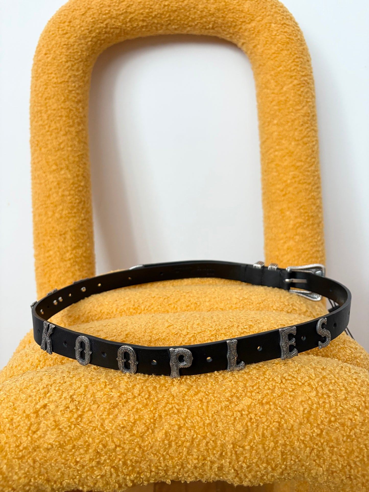 The kooples logo lettering leather belt XS-M
