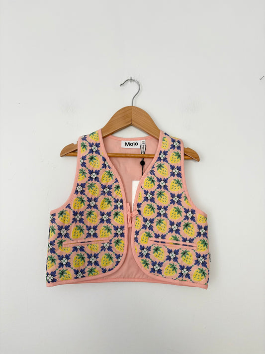 Molo tie-front quilted vest 7/8Y