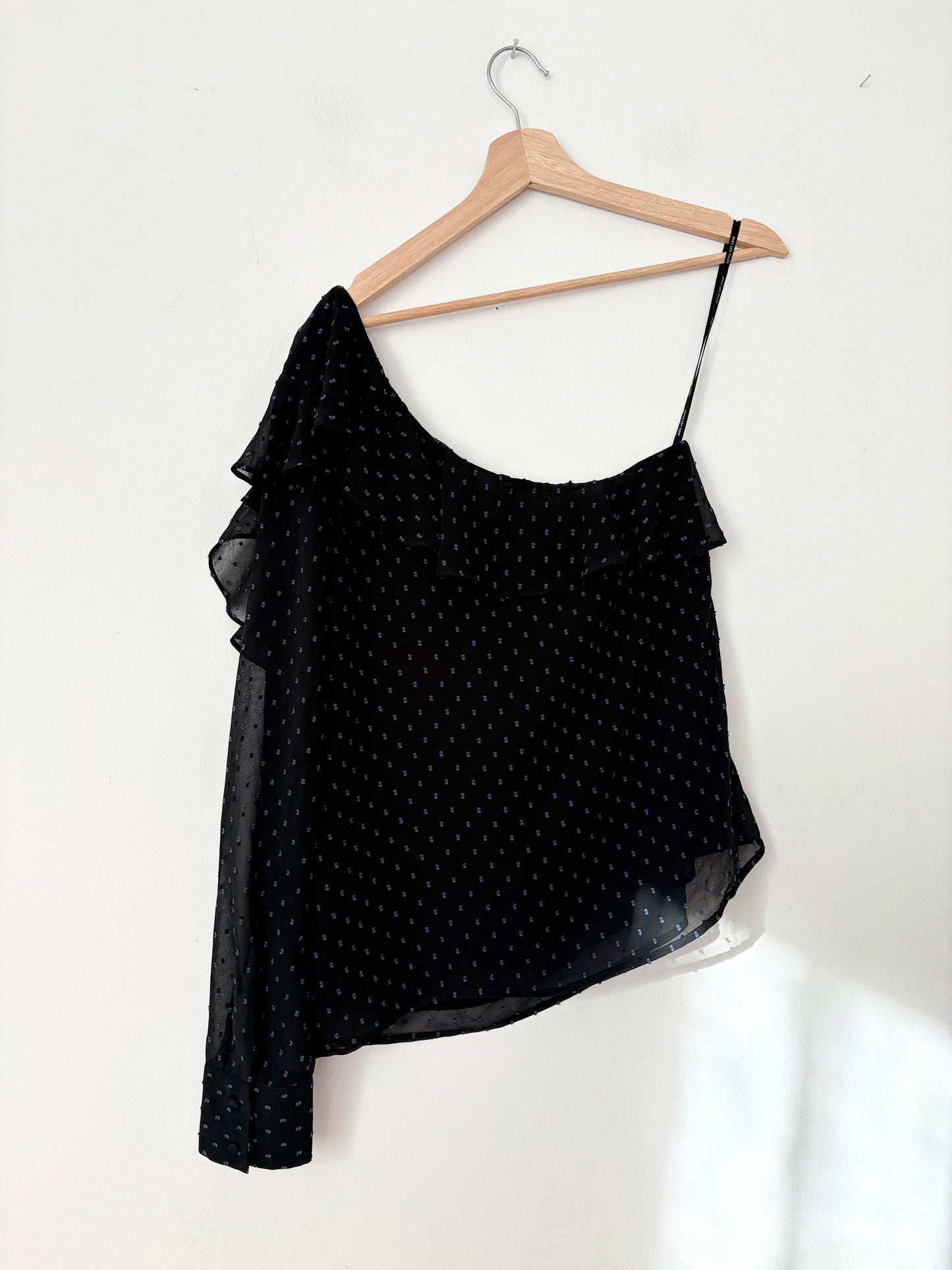 Avec les filles ruffled one shoulder blouse Medium