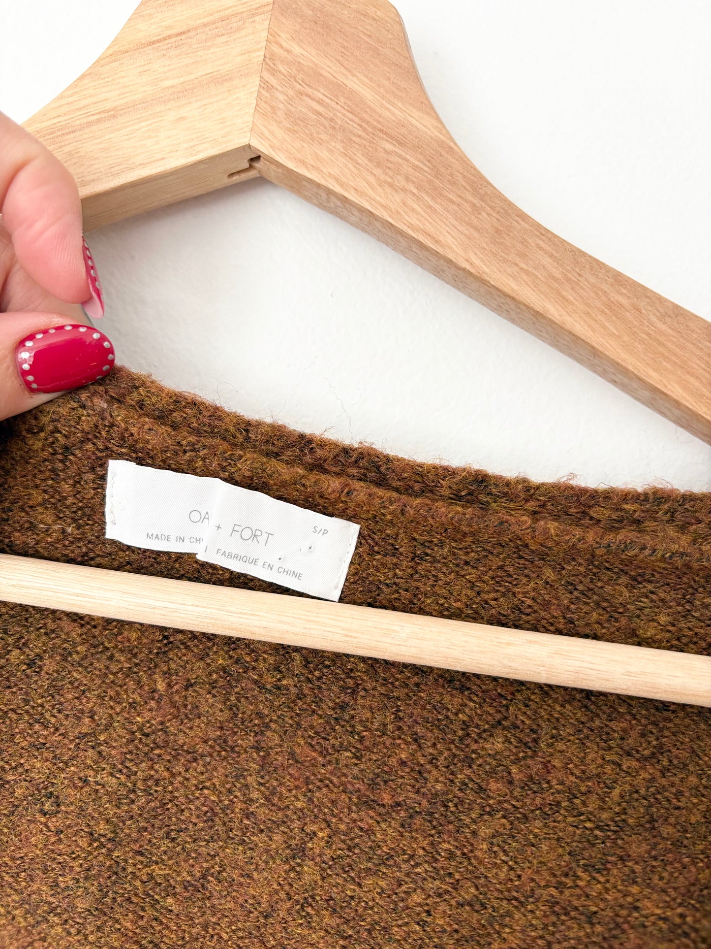 Oak + Fort crop knit cardigan S/M
