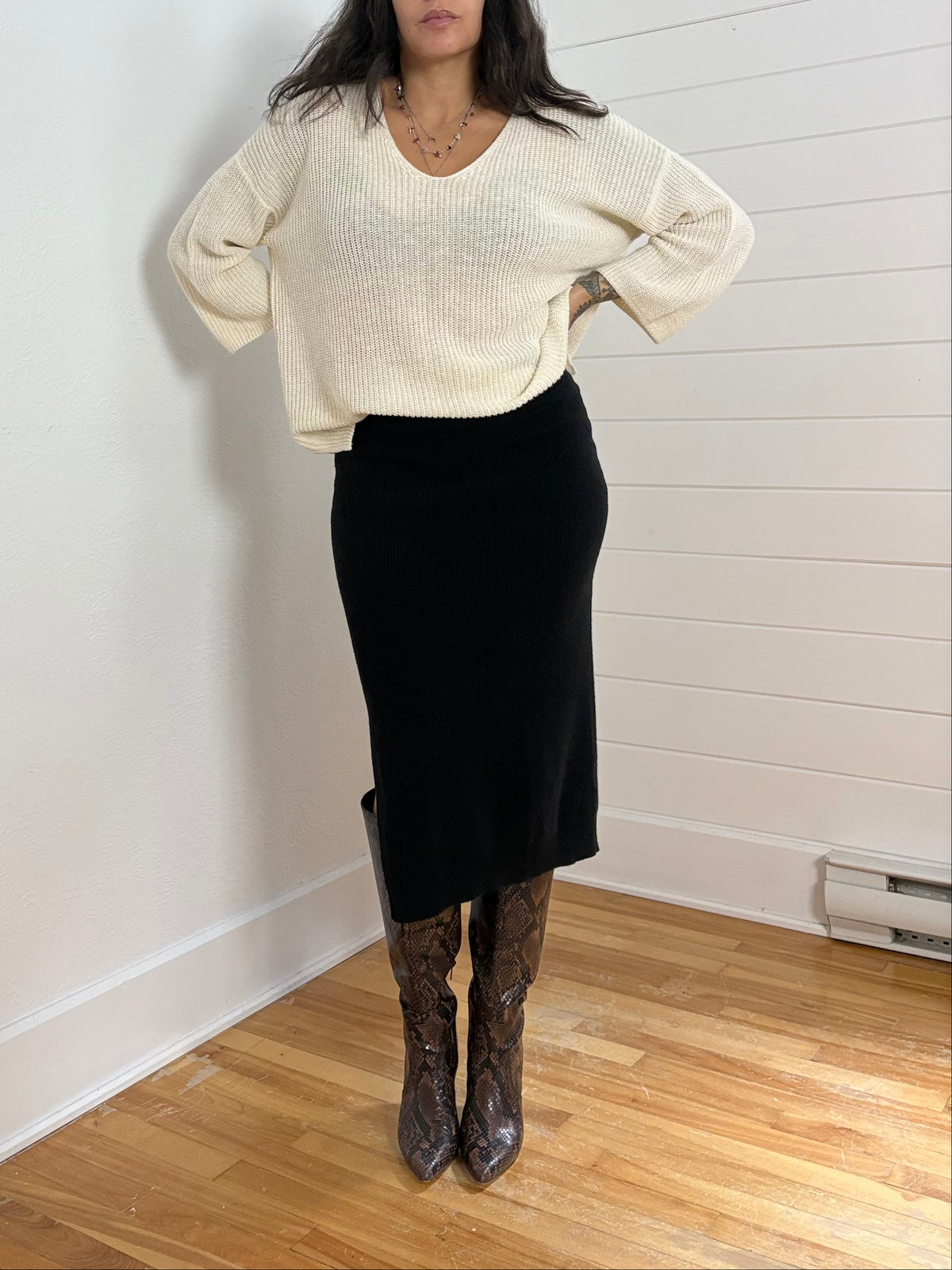 Part Two Copenhagen Netrona linen knit sweater XL