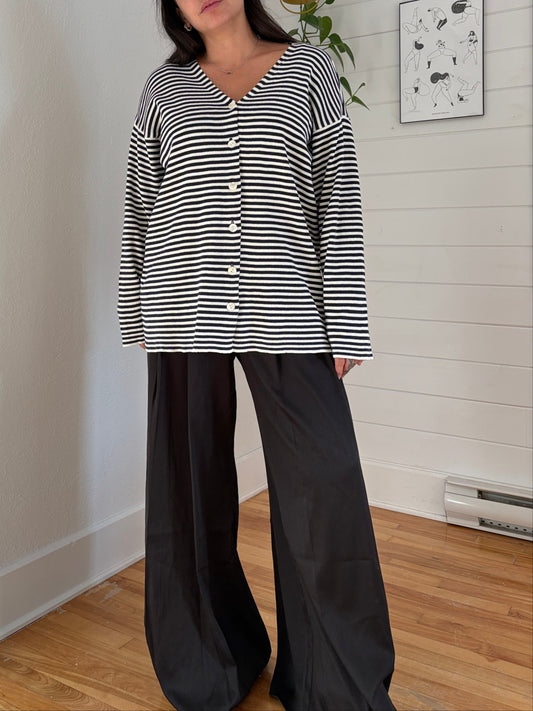 Vintage Gap stripe long cardigan Medium