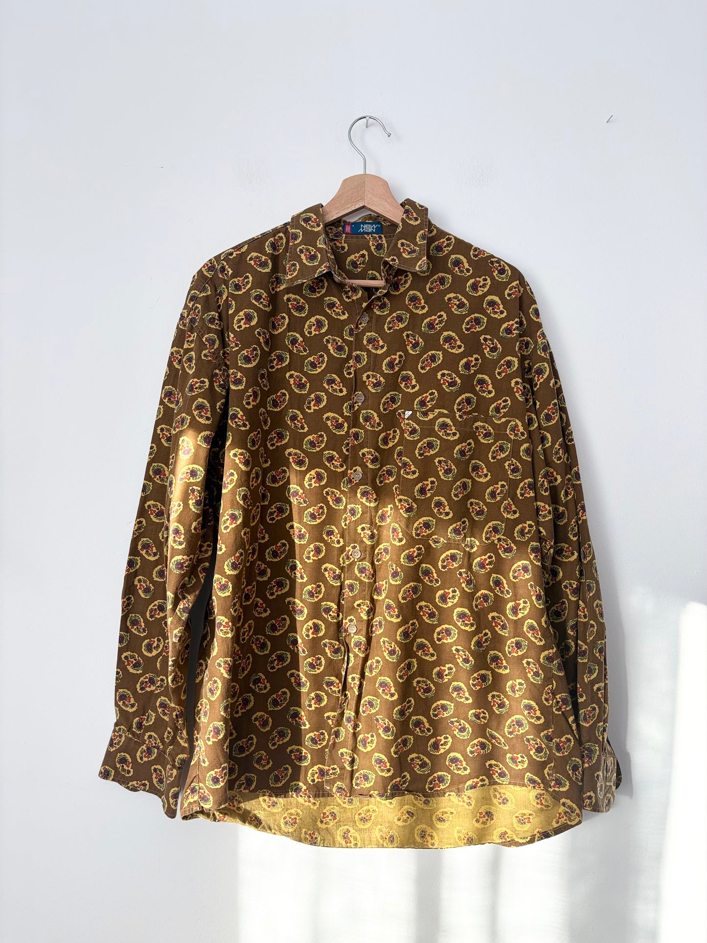 Chemise vintage à motifs cachemire boutonnée L/XL