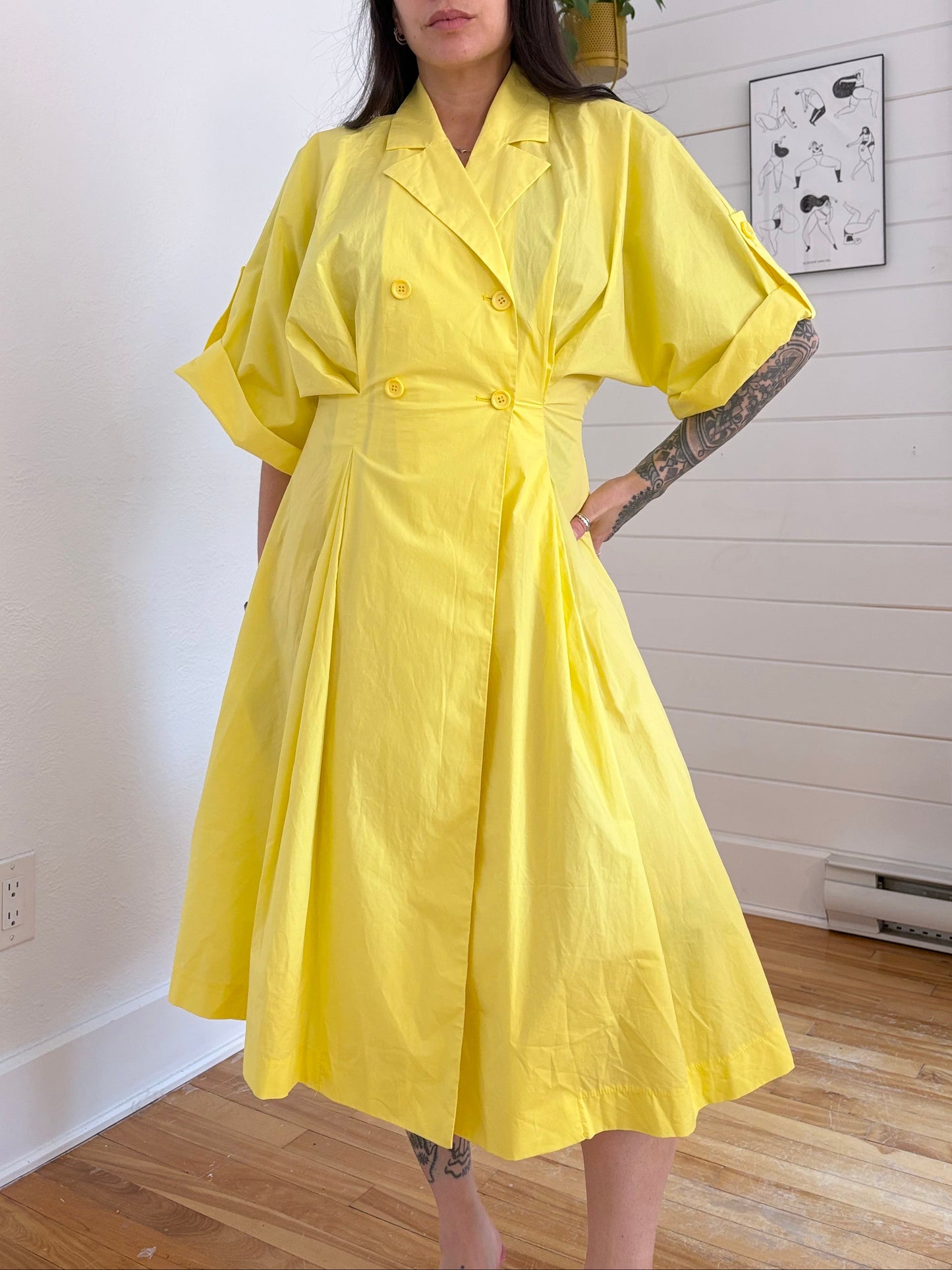 Robe trench jaune impériale taille S