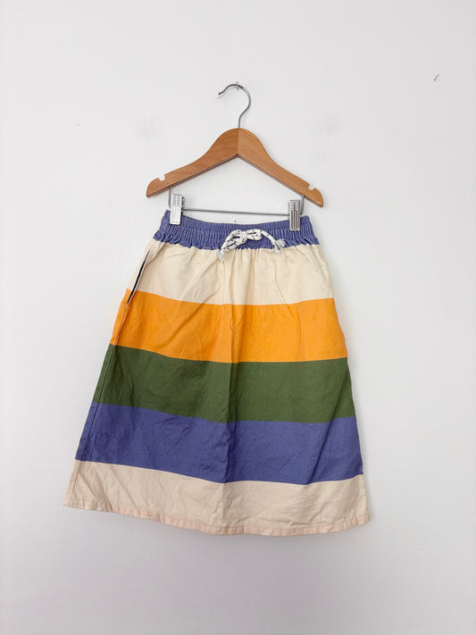 Millk stripe maxi skirt 4-6Y