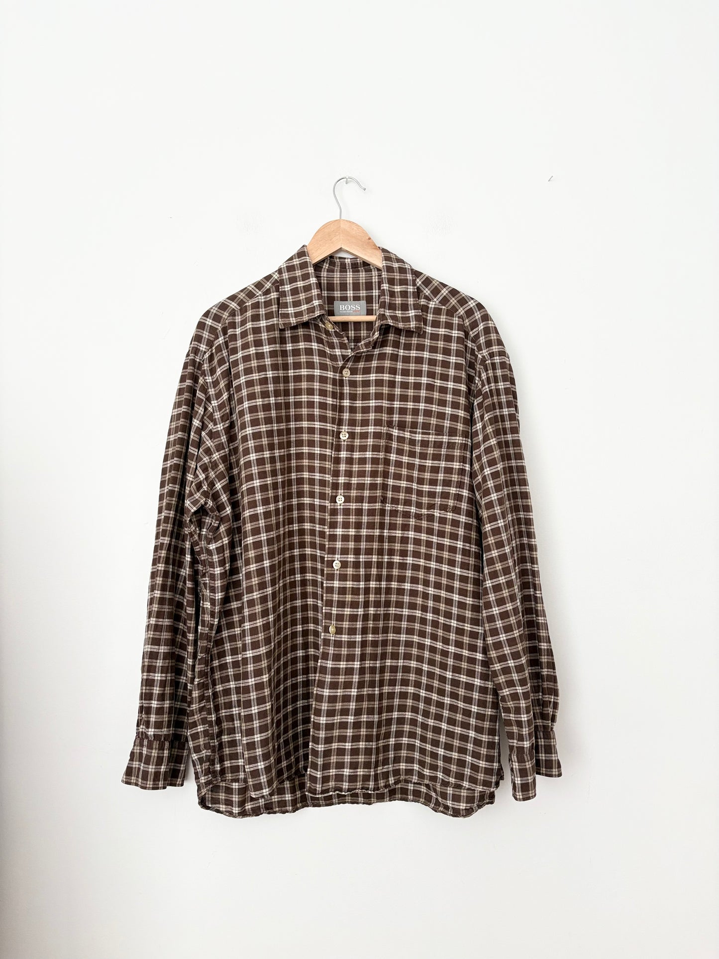 Chemise à carreaux Hugo Boss Y2K, taille L