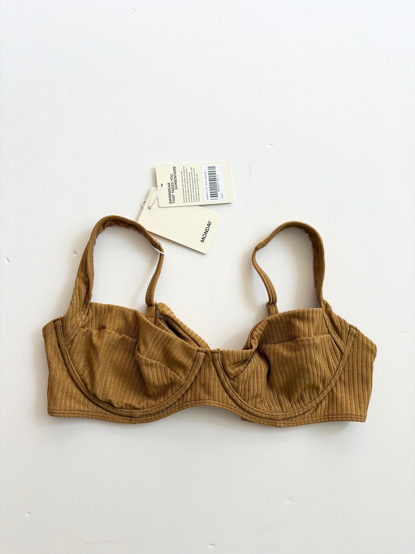 Monday Swimwear bikini lurex doré T M/L