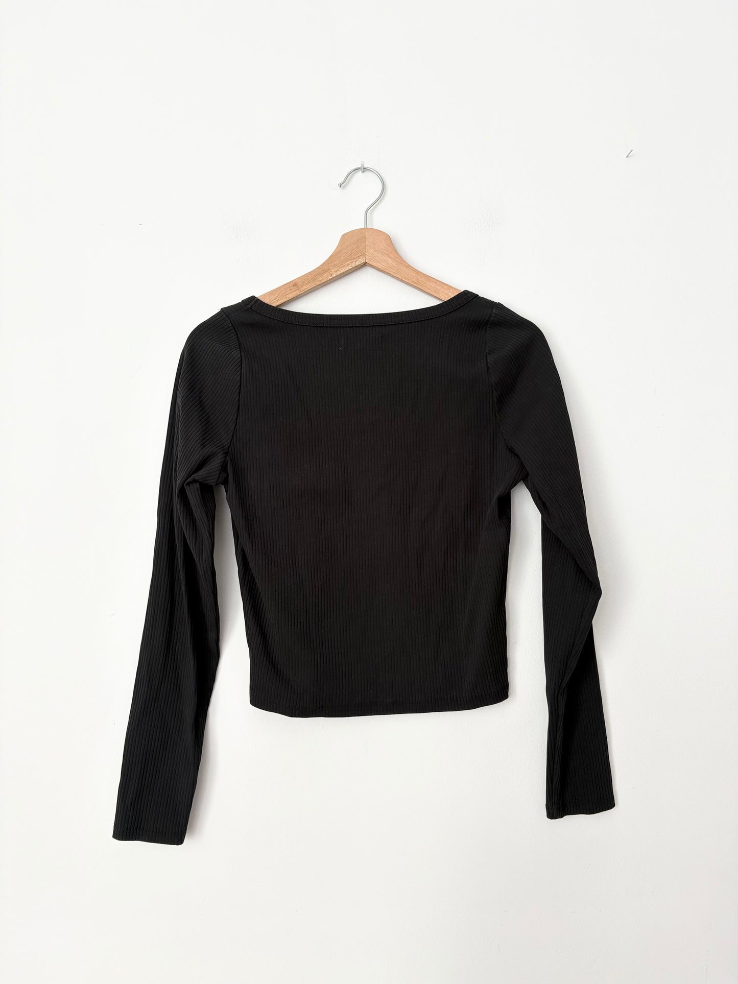 Haut court à manches longues et col carré Madewell, taille M