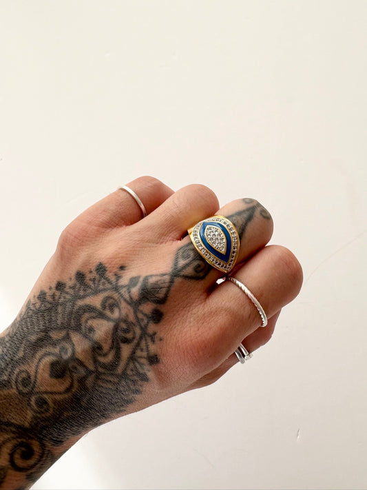 Noir NYC gold plated catalina open ring