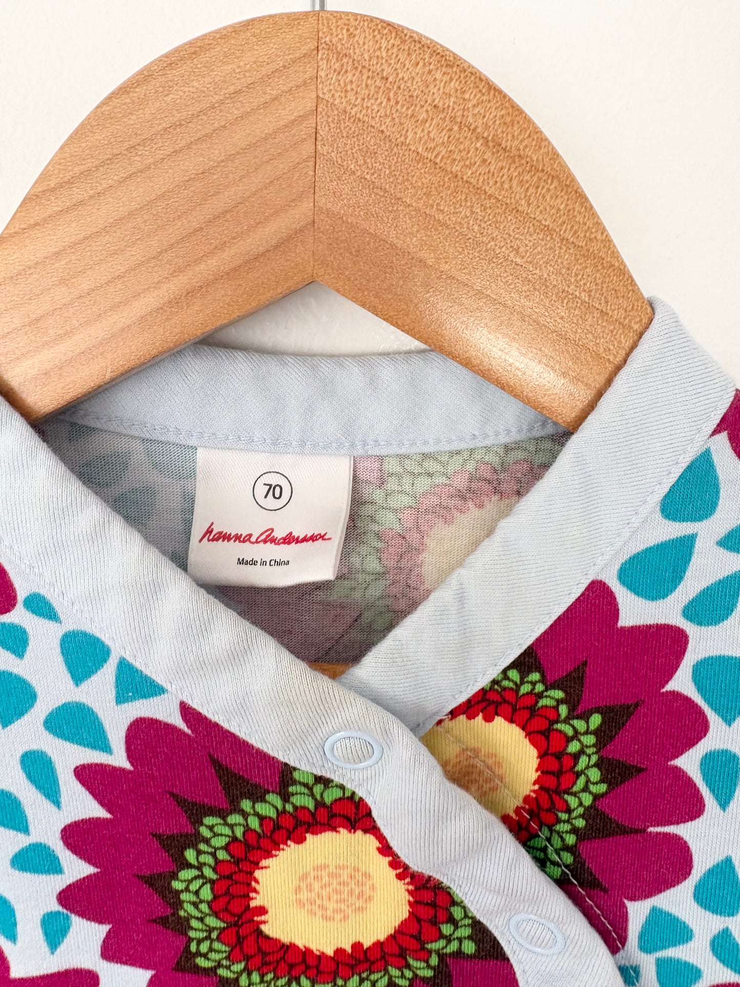 Hanna Anderson floral romper 6-12 months