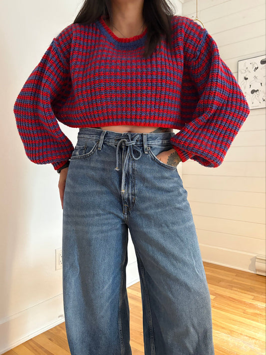 HYFVE knit oversized crop sweater S/M