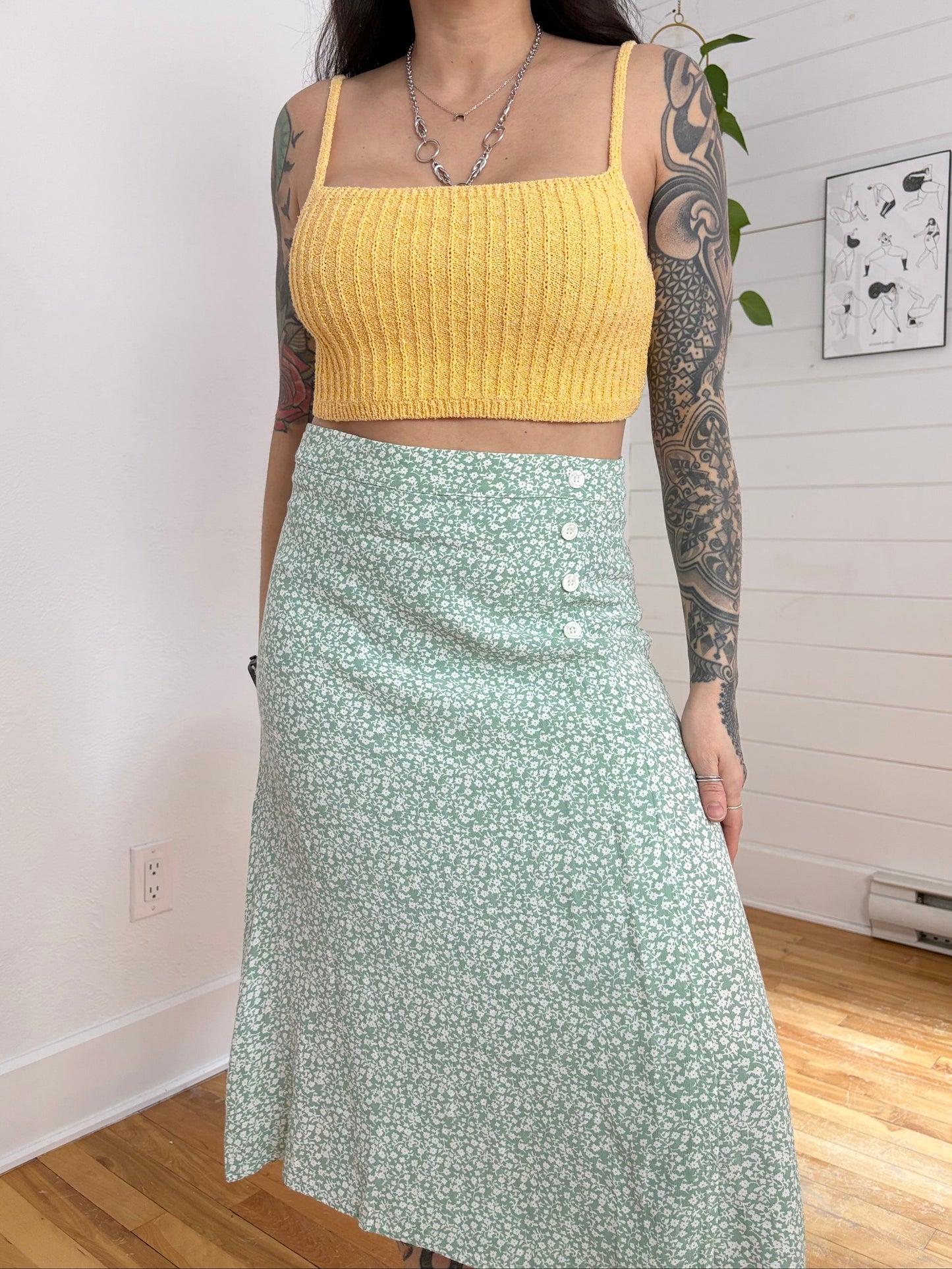 Oak + Fort cropped knit tank Medium