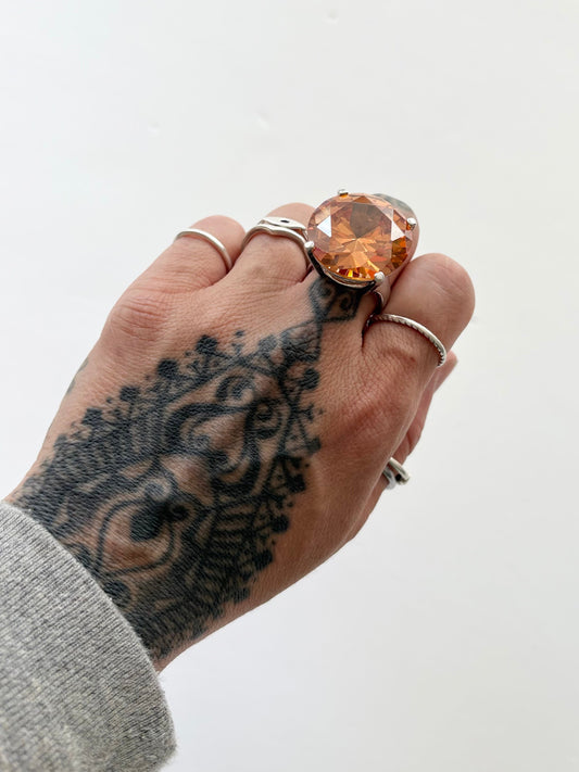 Noir NYC giant gemstone ring