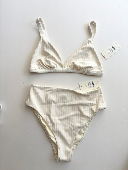 Haut de bikini Cleobella côtelé ivoire taille L