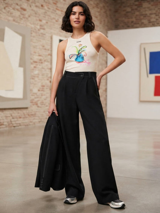 Desigual twisted trousers with pleats Small