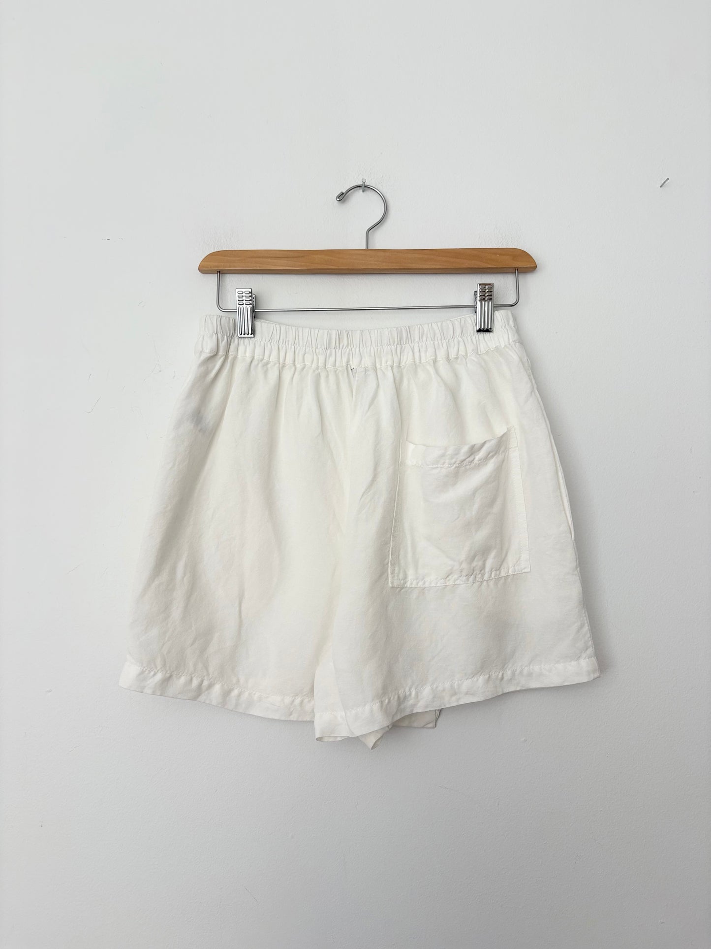 YFB short-jupe en lin blanc Taille S