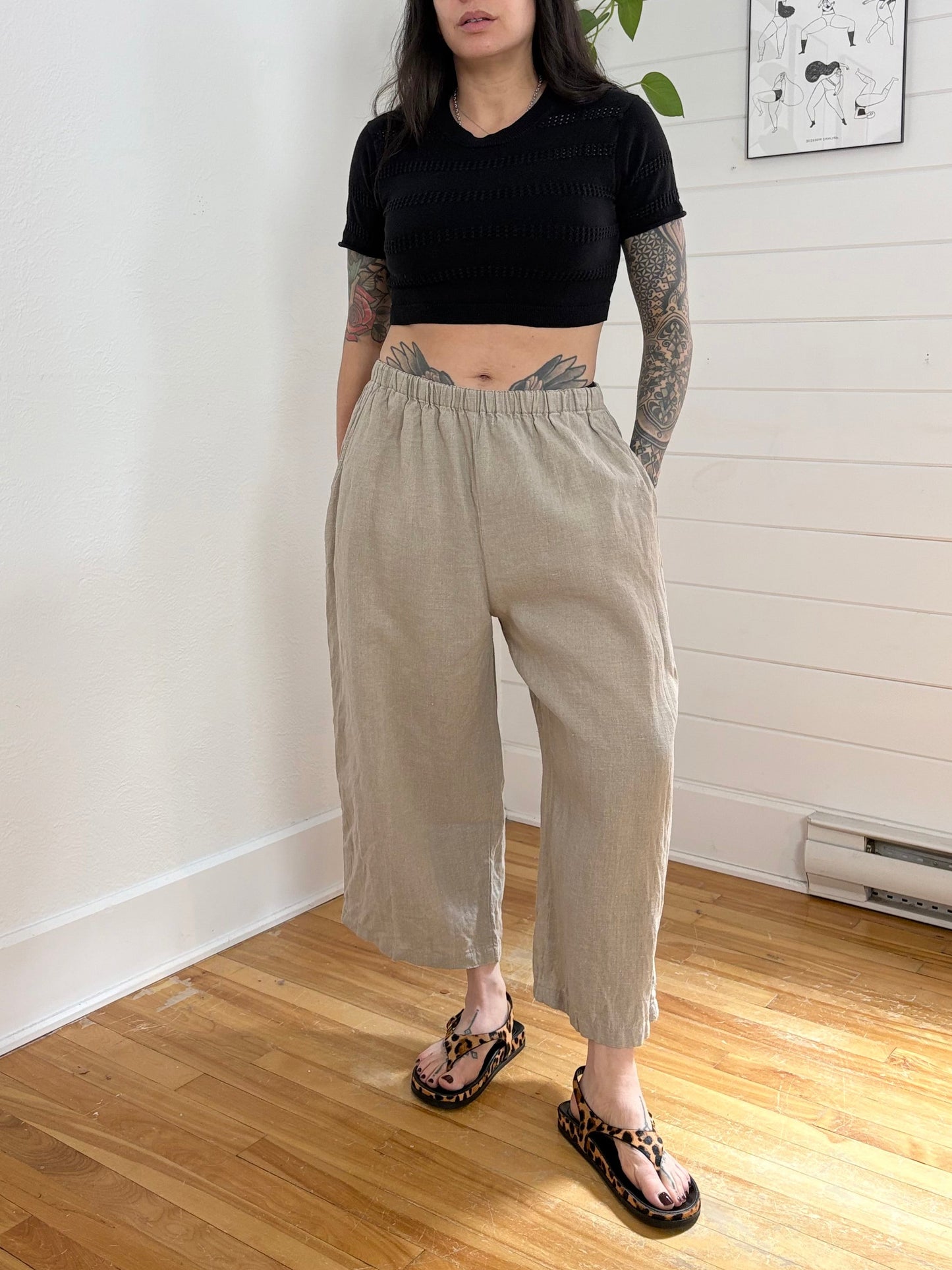 Pantalon court en lin FLAX, taille L