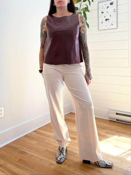 Oak + Fort beige suiting pants Medium
