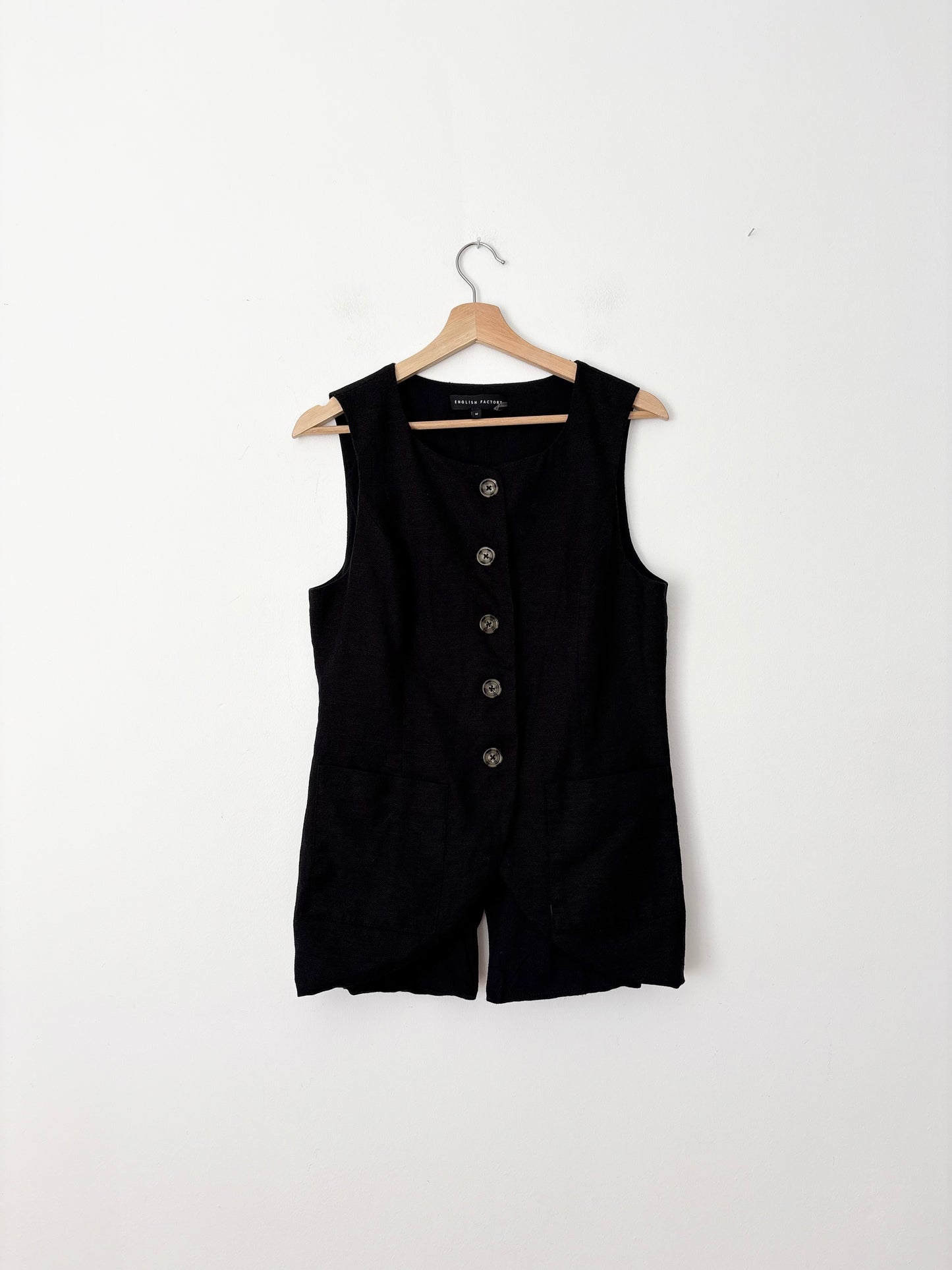 Gilet en lin mélangé English Factory, taille M