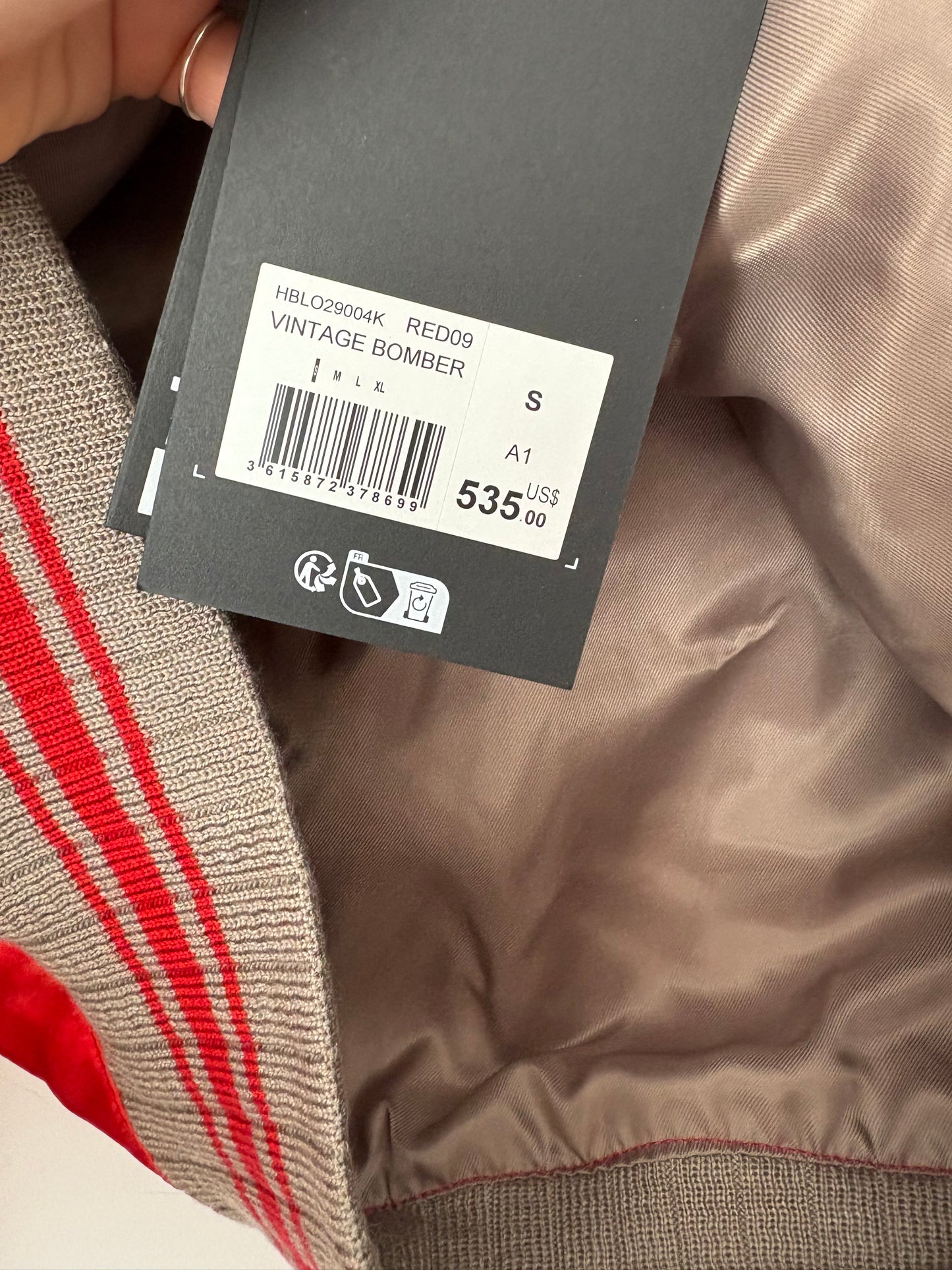 Blouson aviateur en satin brodé du logo The Kooples *Plusieurs tailles*