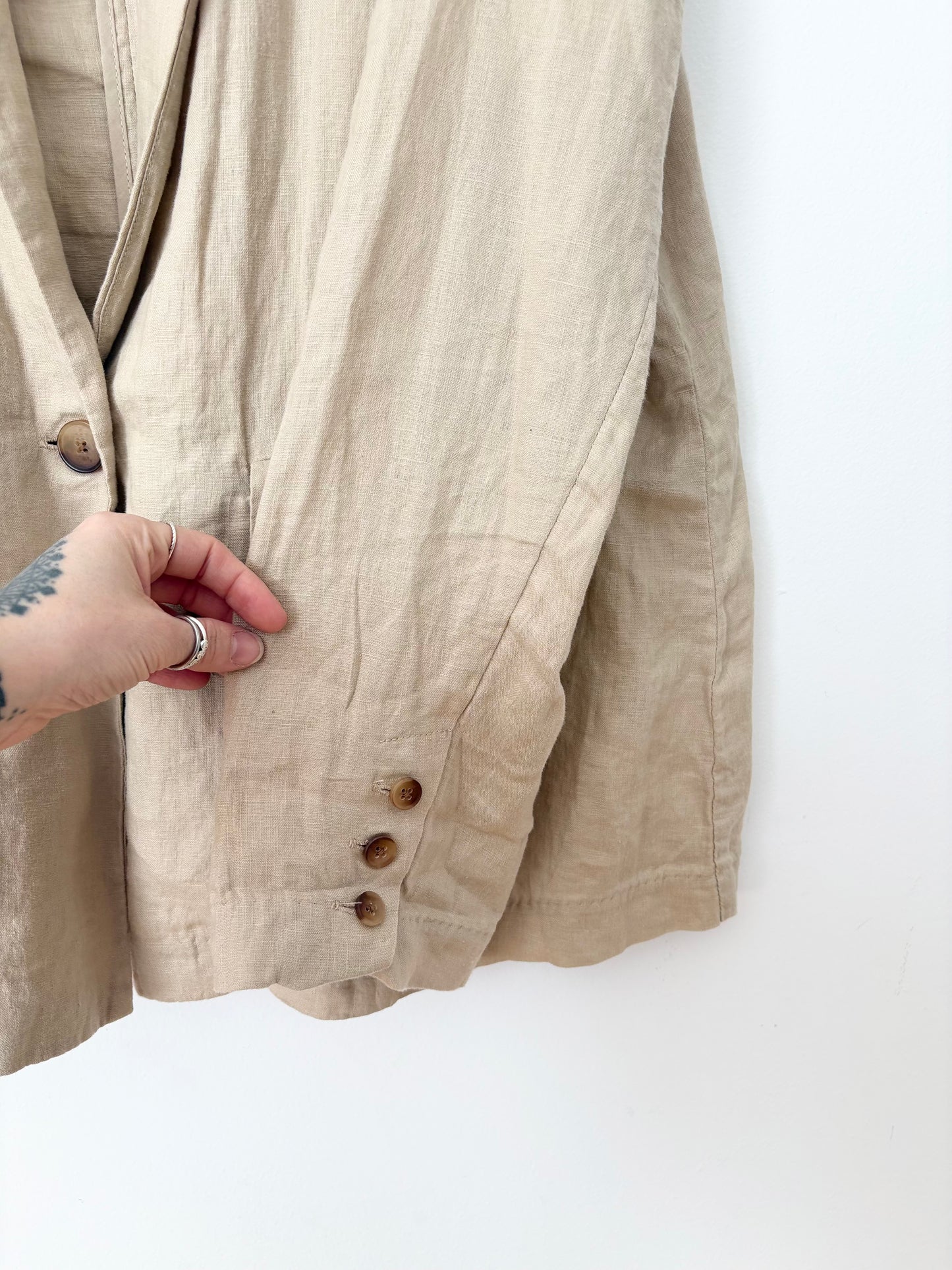 Veste en lin européen Quince, coloris « driftwood », taille XL