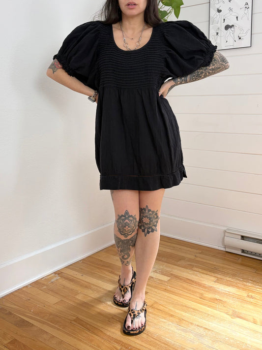 Free People Elsie linen blend babydoll dress Large