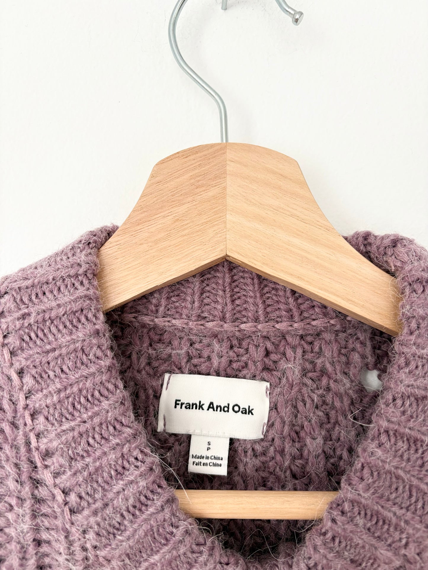 Frank & Oak boxy wool blend sweater Small