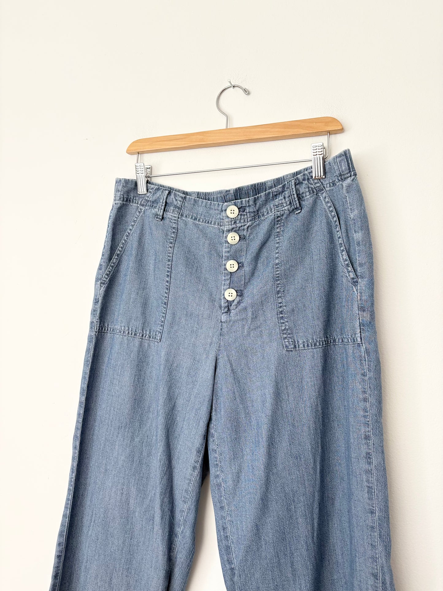 J.jill pantalon en chambray décontracté M/L