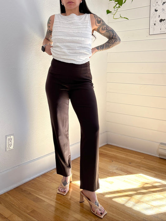 Piazza Sempione Sophia wide leg wool blend pants W27
