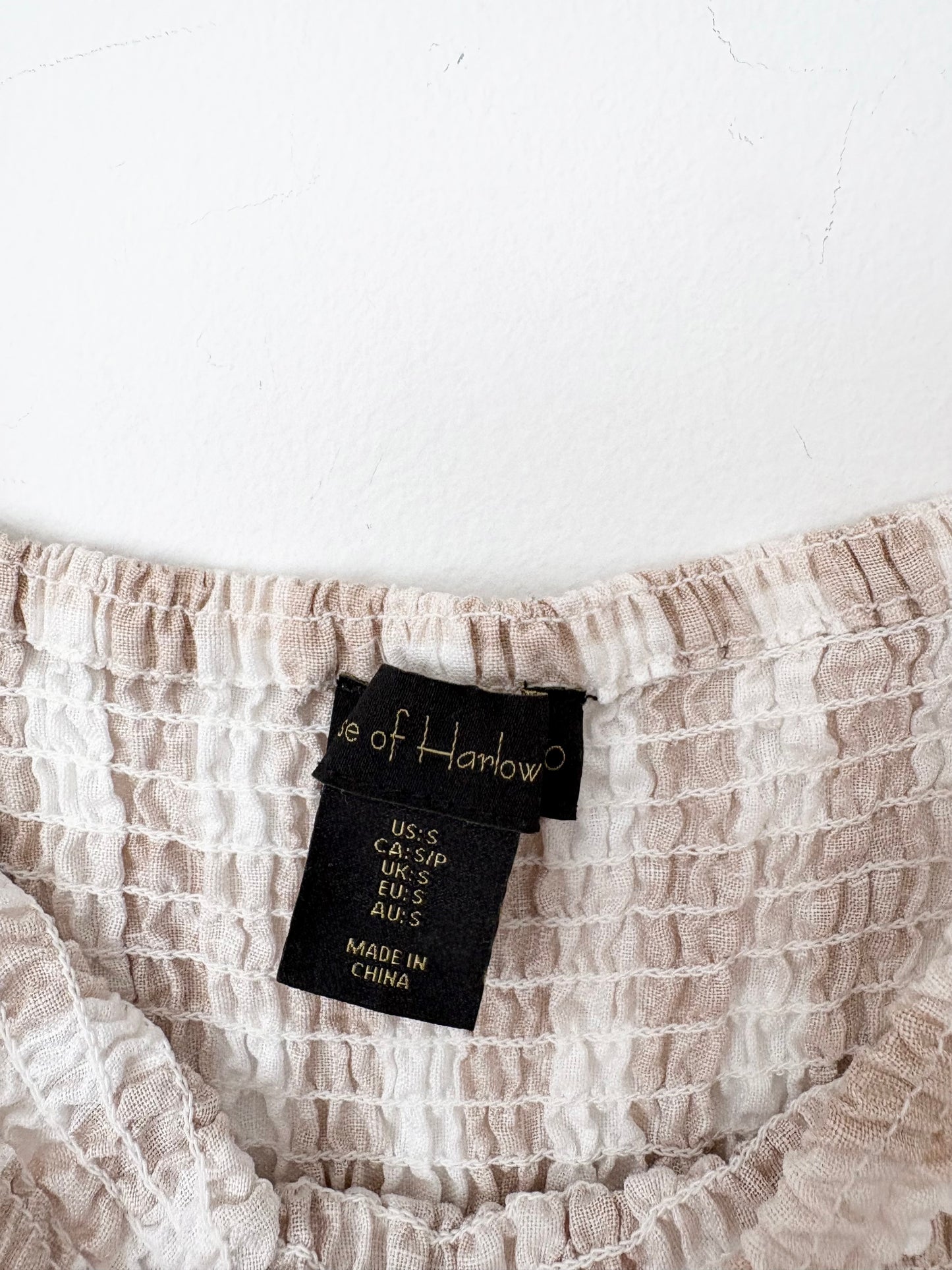House of Harlow linen gingham mini dress Small