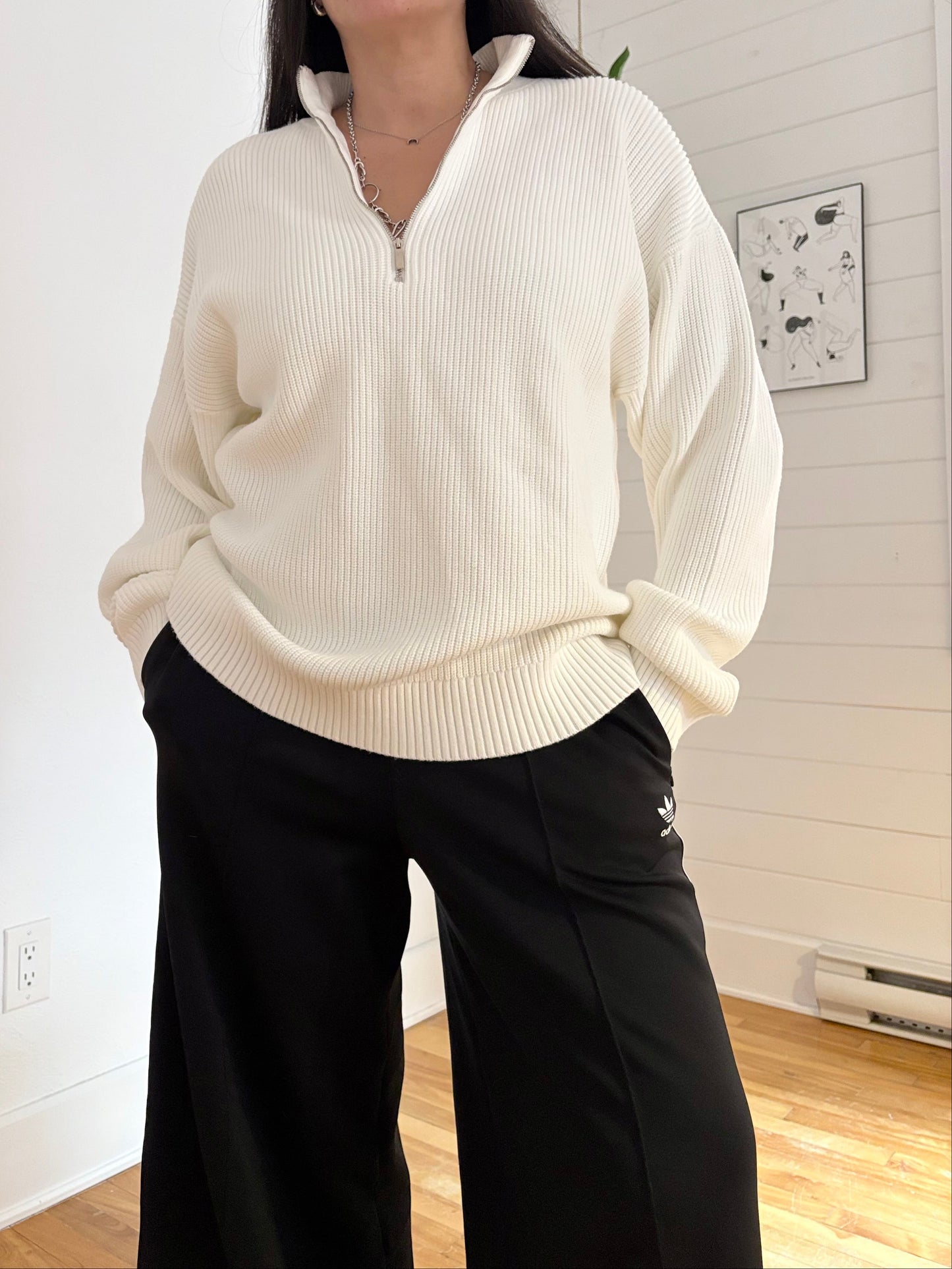 IVL Collective funnel neck half-zip sweater Large