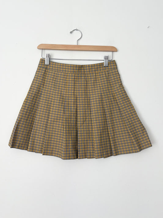 Sunday Best plaid mini skirt Small