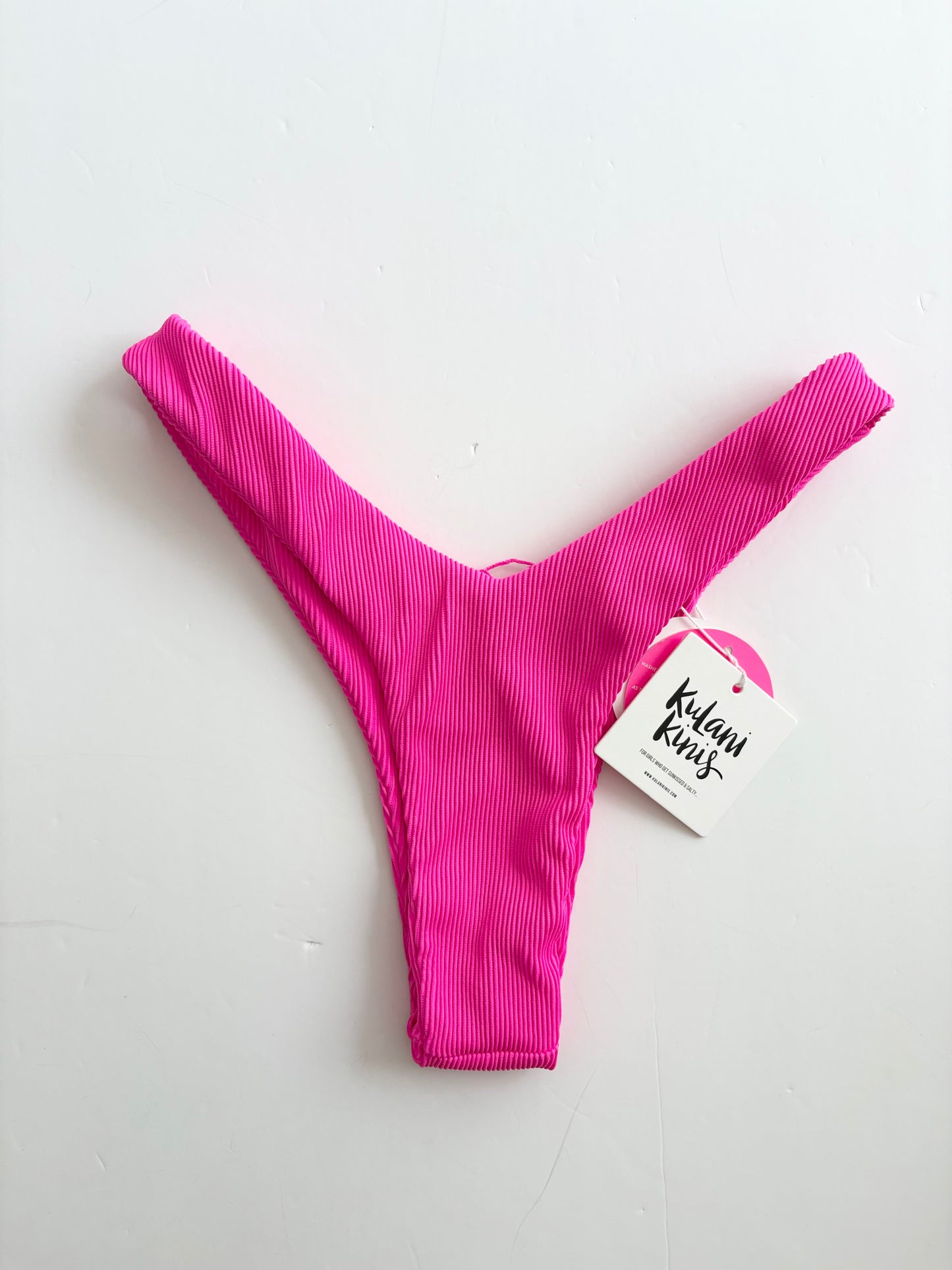 Bas de maillot de bain brésilien côtelé Kulani Kini Taille L