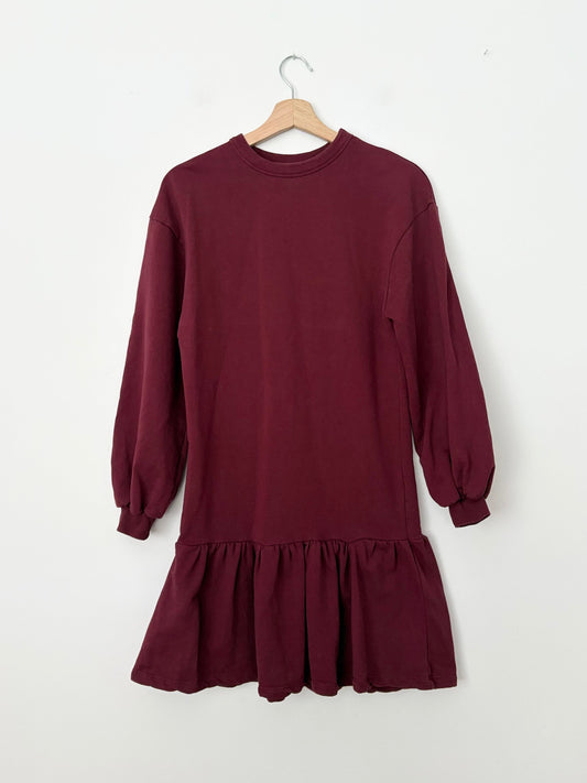 Robe pull bordeaux à volants KOTN XS/S