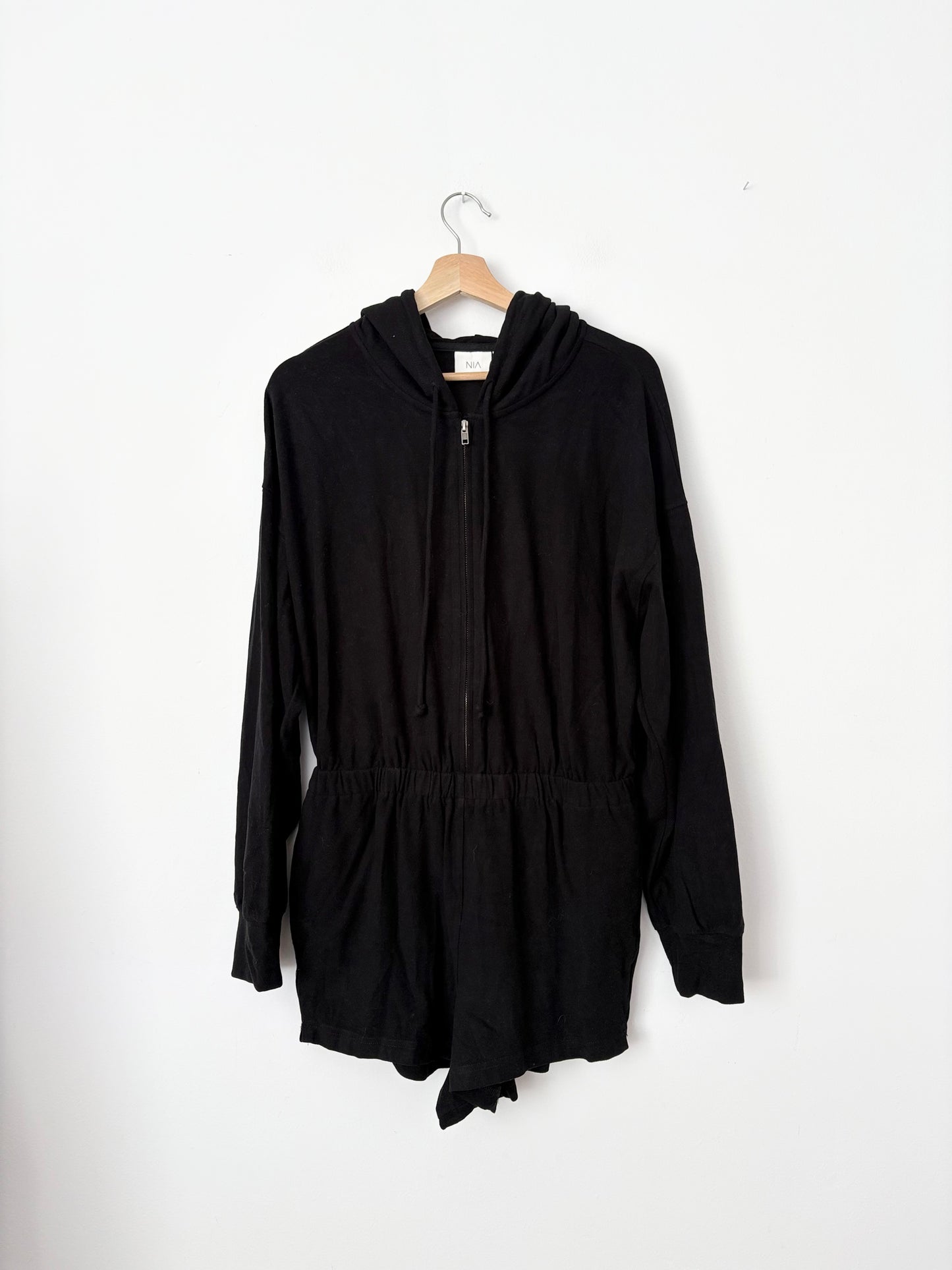 NIA gemini hooded long sleeve romper Large