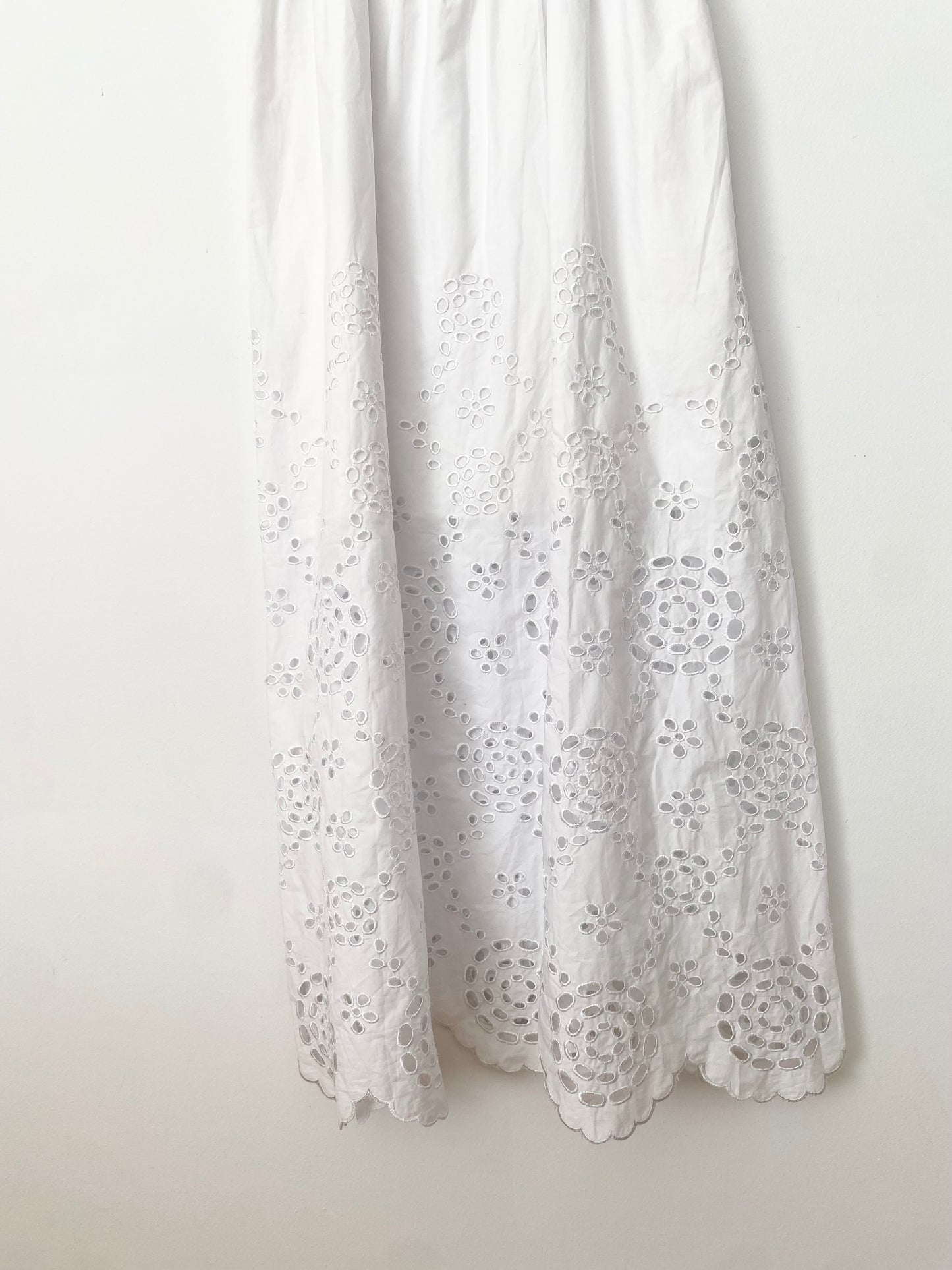 Madewell embroidered tank dress in poplin Medium