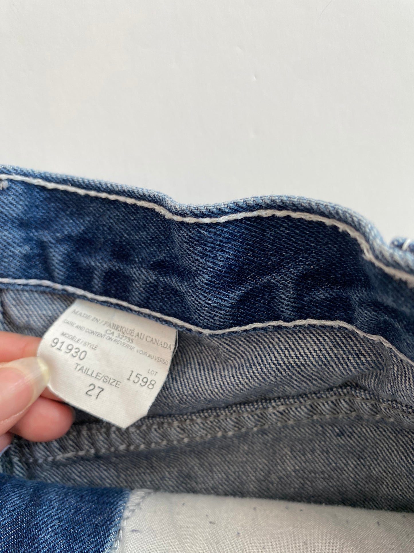 Vintage high waist denim shorts W25