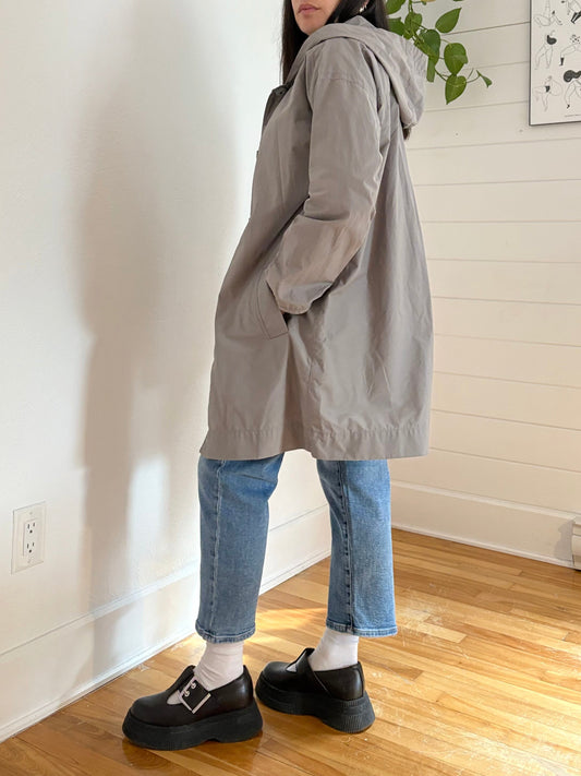Eileen Fisher hooded raincoat S/M