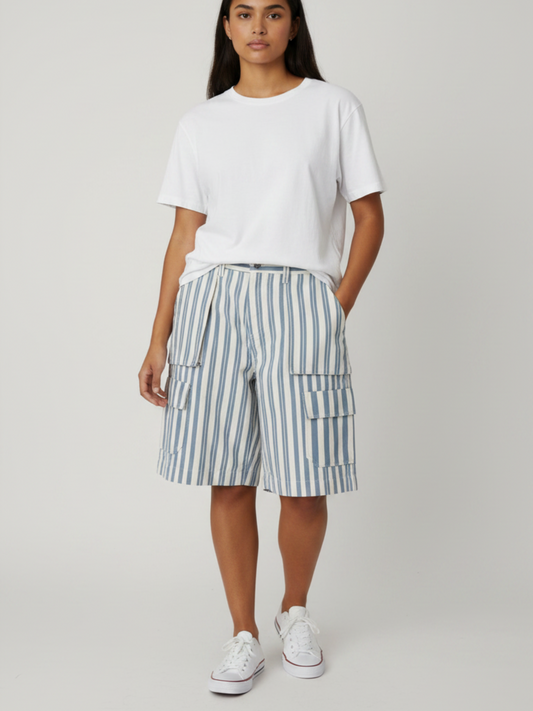 Maison Kitsuné stripe outdoor bermuda 2XL