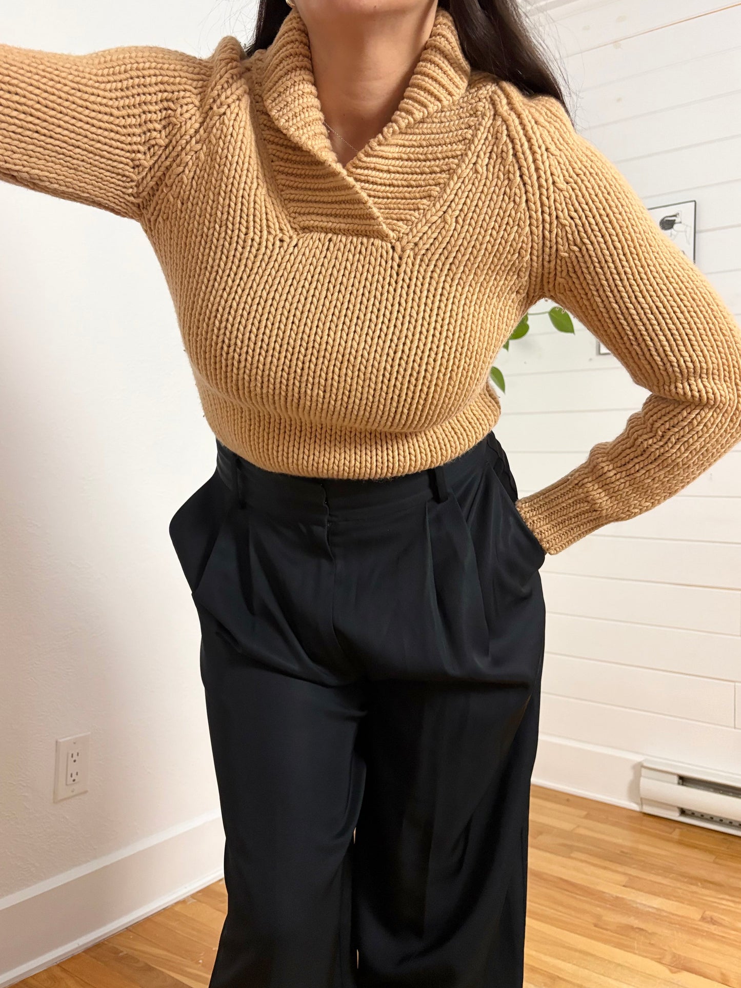 Pull Marc Jacobs Y2K en cachemire à col châle, taille S