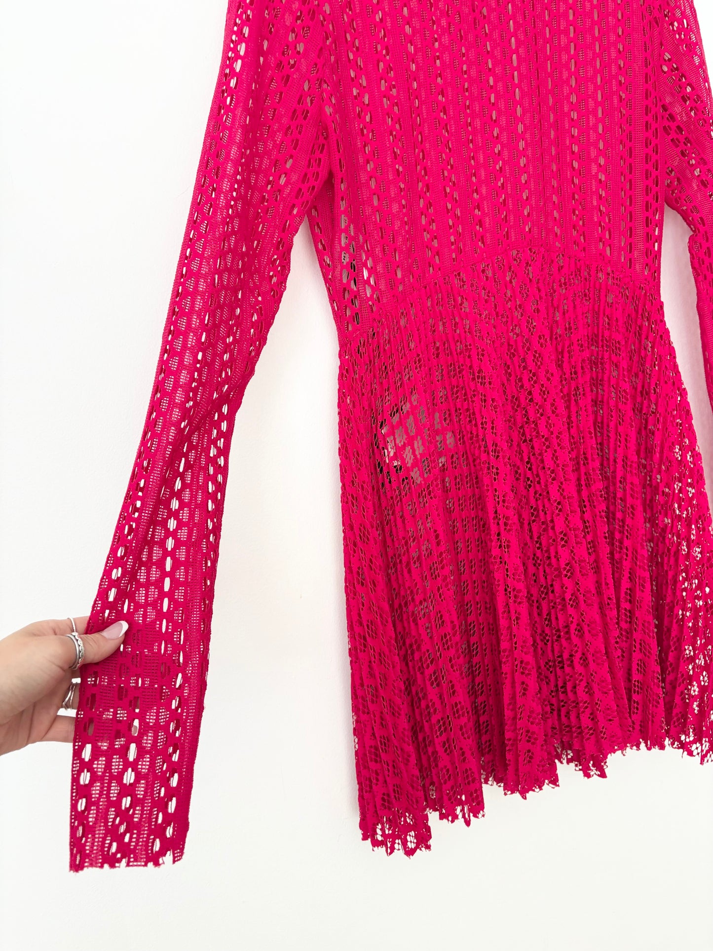Philosophy di Lorenzo Serafini flared laced sheer dress Medium