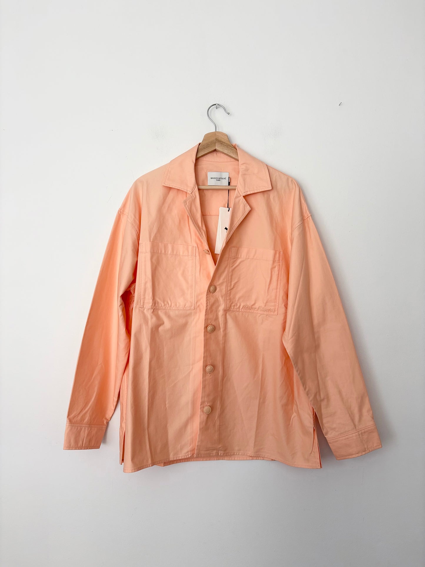 Chemise structurée pêche Maison Kitsuné S/M