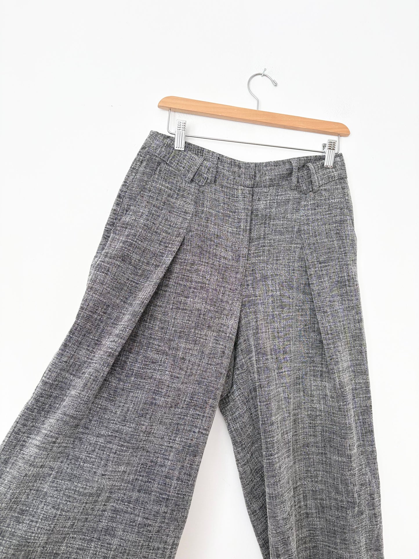 Topshop tailored pleated wide leg trousers W28