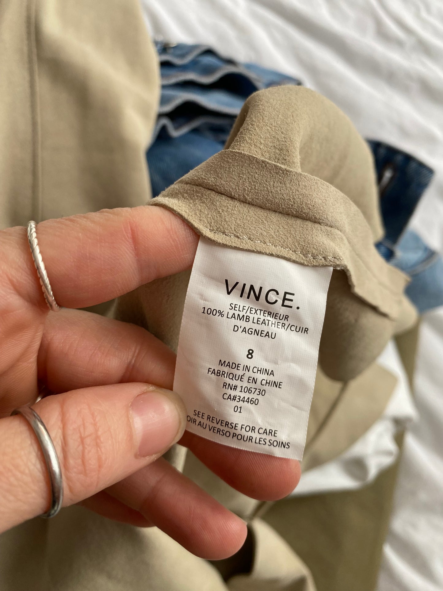 Mini-robe Vince en daim d'agneau véritable Medium