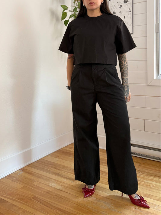 Pantalon Everlane Way taille haute en coton W29